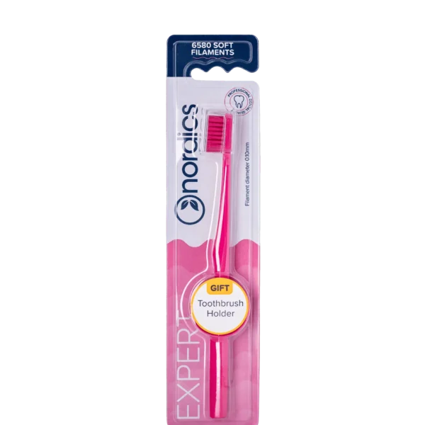 Четка за зъби Nordics Expert 6580 SOFT - Розов